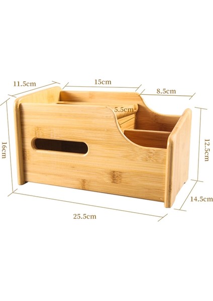 Kahve Masası Uzaktan Kumanda Tutucu Koleksiyonu Kozmetik Fiş Dahil Organizatör Depolama Bambu Ahşap Kutu Rafları, L (Yurt Dışından) fiyatları