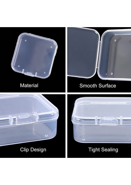 40 Paket Paketi Şeffaf Plastik Boncuk Saklama Kapları Küçük Öğeler Için Menteşeli Kapaklı Kutu, Elmas, Boncuk (2.2X2.2X0.79IN) (Yurt Dışından) modelleri