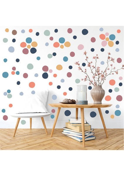 300 Adet Renkli Polka Noktalı Duvar Çıkartmaları Soyun ve Yapıştırın Gökkuşağı Duvar Çıkartmaları Kreş Duvar Kağıdı Yatak Odası Dekorasyonu (Yurt Dışından) fiyatları