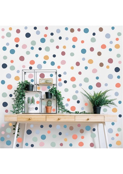 300 Adet Renkli Polka Noktalı Duvar Çıkartmaları Soyun ve Yapıştırın Gökkuşağı Duvar Çıkartmaları Kreş Duvar Kağıdı Yatak Odası Dekorasyonu (Yurt Dışından) modelleri