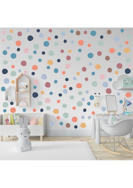 300 Adet Renkli Polka Noktalı Duvar Çıkartmaları Soyun ve Yapıştırın Gökkuşağı Duvar Çıkartmaları Kreş Duvar Kağıdı Yatak Odası Dekorasyonu (Yurt Dışından) indirimleri