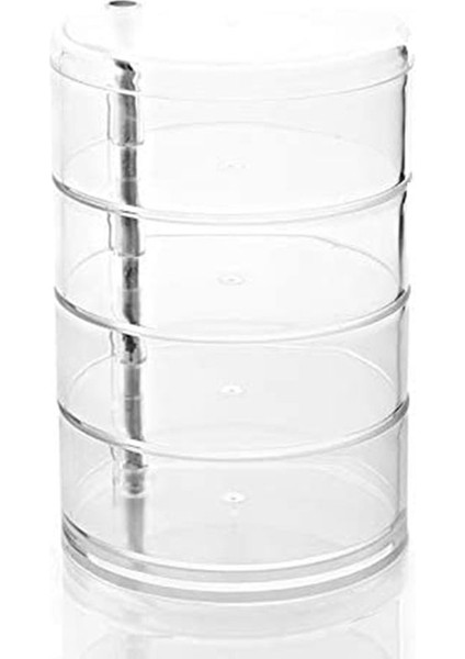 Çocuk Saç Aksesuarları Saklama Kutusu, Firkete Kafa Halat Takı, Lastik Bant Saklama Kutusu, Şeffaf Kutu Döndürme (Yurt Dışından)