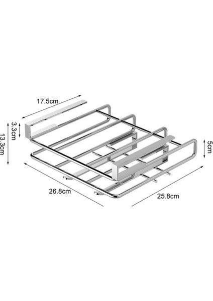 Dolap Altı Kesme Tahtası Tutucu Paslanmaz Çelik Cilalı Kesme Tahtası Rafı Delme Gerektirmeyen Kesme Tahtası Askısı B (Yurt Dışından) fırsatları