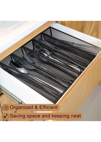 6 Adet Çekmece Düzenleyici, Mutfak Için Gümüş Eşya Düzenleyici, Alet Çatal Bıçak Tepsisi Örgü Metal Düzenleyici (Yurt Dışından) indirimleri