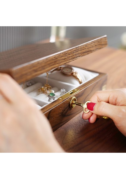 Ahşap Flip Takı Organizatör Kutusu Takı Depolama Hediye Vitrin Izle Küpe Yüzük Tutucu Mücevher Depolama A (Yurt Dışından) fırsatları
