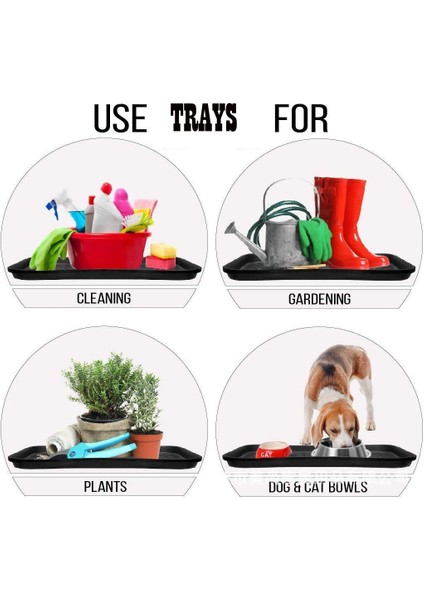 Adet Önyükleme Tepsisi Ağır Ayakkabı Mat Tepsileri, Depolama Tepsisi, Köpek Kase Veya Kedi Kase Paspaslar Tuzak Çamur Zemini Korumak Için 13.7X10.8 Inç (Yurt Dışından) fiyatları