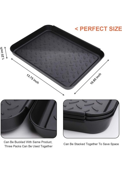 Adet Önyükleme Tepsisi Ağır Ayakkabı Mat Tepsileri, Depolama Tepsisi, Köpek Kase Veya Kedi Kase Paspaslar Tuzak Çamur Zemini Korumak Için 13.7X10.8 Inç (Yurt Dışından) modelleri