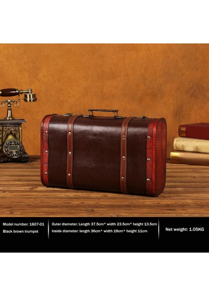 Taşınabilir Vintage Ahşap Dekoratif Bavul Antika Ahşap Kutu Fotoğraf Sahne Zanaat Dekorasyon Ahşap Kutu Süsleme (Yurt Dışından) indirimleri