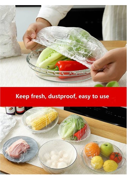 100 Parça Plastik Sarma Kase Kapağı, Elastik, Plastik Gerilebilir Gıda Kapaklı (Yurt Dışından) fırsatları