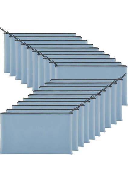 20 Paket Para Çantası 11,5 x 6,1 Inç Fermuarlı Banka Mevduat Çantaları Nakit Para Çantaları Paralar Kozmetik Fatura Araçları A (Yurt Dışından)