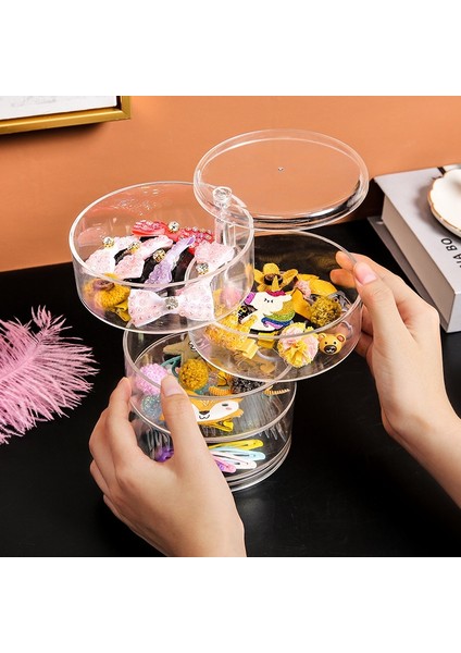 Çocuk Saç Aksesuarları Saklama Kutusu, Firkete Kafa Halat Takı, Lastik Bant Saklama Kutusu, Şeffaf Kutu Döndürme (Yurt Dışından) indirimleri