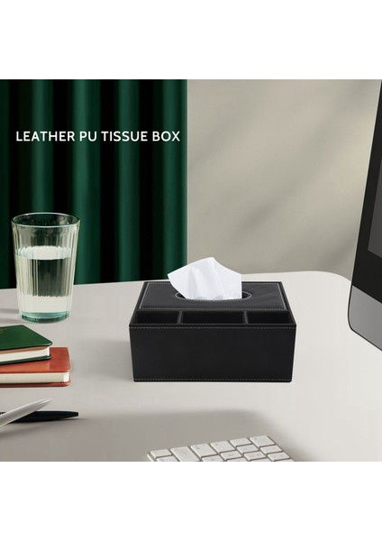 Pu Doku Kutusu Uzaktan Kumanda Tutucu Çok Fonksiyonlu Masaüstü Organizatör Kalem Makas Kabı (Siyah) (Yurt Dışından) fiyatları