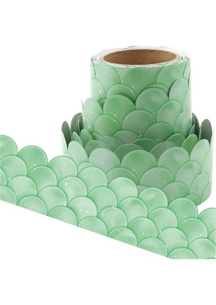 20M Ombre Yeşil Tarak Bülten Tahtası Sınırları Gökkuşağı Düz Sınırlar Sınıf Veya Ev Okul Dekorasyonu (Yurt Dışından)