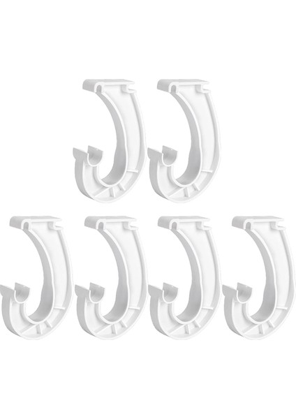 6 Adet Askılı Dolap Çubuğu Desteği - Giysileri Asmak Için Sağlam J Şekilli Dolap Braketleri, 3/4 Dolap Raf Çubuğu Tutucu (Yurt Dışından)