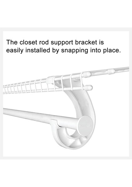 6 Adet Askılı Dolap Çubuğu Desteği - Giysileri Asmak Için Sağlam J Şekilli Dolap Braketleri, 3/4 Dolap Raf Çubuğu Tutucu (Yurt Dışından) modelleri