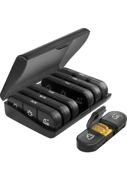 Hap Kutusu 7 Günlük Düzenleyici 21 Izgara 3 Defa Bir Günlük Taşınabilir Seyahat Büyük Bölmeli Vitaminler lar, A (Yurt Dışından)