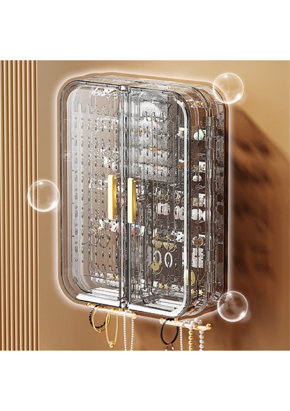 Duvara Monte Mücevher Saklama, Küpe Tutucu Sergileme Rafı, Delinmeyen Şeffaf Saklama Askılı Kasa, Mücevher Düzenleyici B (Yurt Dışından) fırsatları