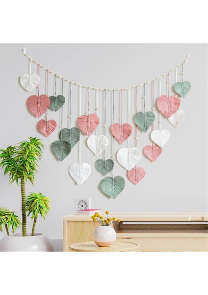 Büyük Makrome Duvar Askısı-Şık Tüy Boho Ev Dekoru Makrome Yaprakları Goblen-Yatak Odası,oturma ODASI,35.5X55.1 Inç (Yurt Dışından) fırsatları