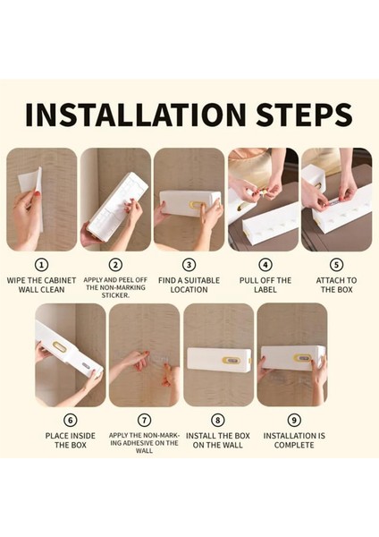 Duvara Monte Görünmez Çekmece Düzenleyici, Kendinden Yapışkanlı Bölmeli Plastik Düzenleyici, Duvara Monte Iç Çamaşırı Saklama Kutusu (Yurt Dışından) fırsatları