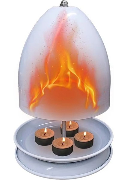 Çay Işığı Isıtıcı Metal Çay Işığı Mum Oda Isıtıcı Yumuşak Işık ve Rahat Çay Işığı Tutucu ve Mum Isıtma Tutucu Ofis (Yurt Dışından) indirimleri