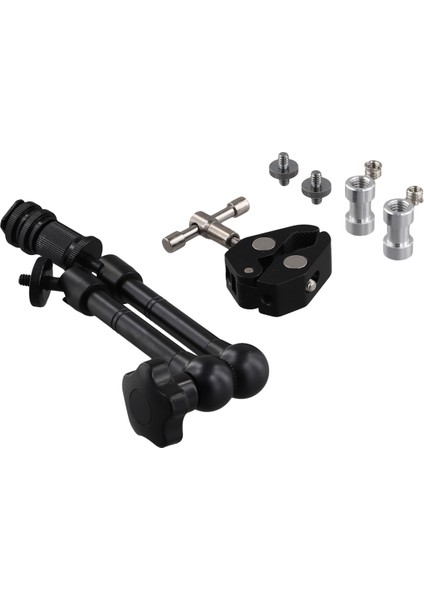 Sihirli Kol Süper Kelepçeli 11 Inç Eklemli Sürtünmeli Yengeç Kelepçesi 1/4 Inç ve 3/8 Inç Dişli Dslr Kamera Teçhizatı, Monitör, LED Işıklar ve Flaş Işığı Için (Yurt Dışından)