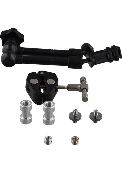 Sihirli Kol Süper Kelepçeli 11 Inç Eklemli Sürtünmeli Yengeç Kelepçesi 1/4 Inç ve 3/8 Inç Dişli Dslr Kamera Teçhizatı, Monitör, LED Işıklar ve Flaş Işığı Için (Yurt Dışından) modelleri