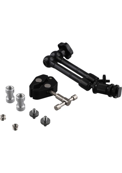 Sihirli Kol Süper Kelepçeli 11 Inç Eklemli Sürtünmeli Yengeç Kelepçesi 1/4 Inç ve 3/8 Inç Dişli Dslr Kamera Teçhizatı, Monitör, LED Işıklar ve Flaş Işığı Için (Yurt Dışından) fırsatları