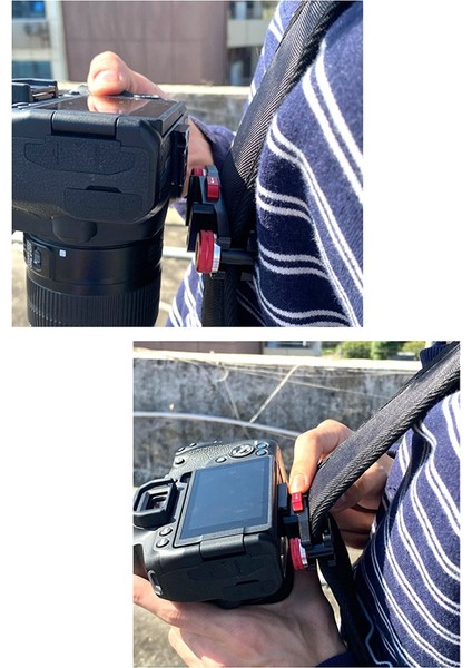 Kamera Bel Kemeri Klipsi Hızlı Çıkarma V Plaka Montajı Anti-Titreşim Hızlı Anahtar Aracı Slr Gimbal Omuz Askısı Kelepçesi (Yurt Dışından)
