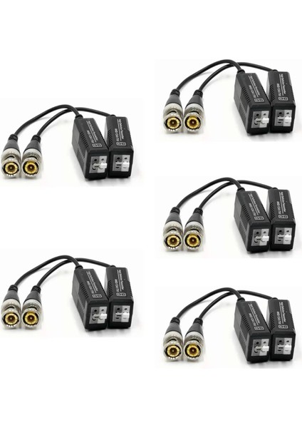 Çift Balun Bnc Erkek - Utp Ağ Kamerası Hd Tvı Ahd Cvl Kamera Cctv Video Balun Bnc - Cat5 Cat6 Utppasif Video (Yurt Dışından)