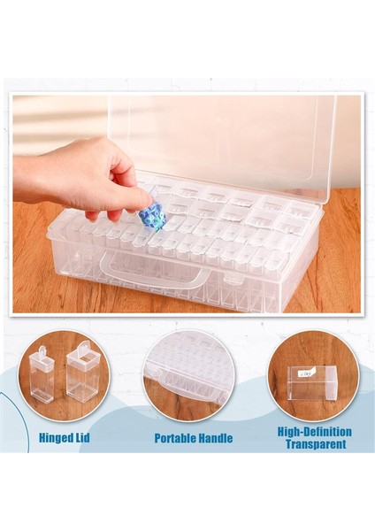 2 Boyutta 48 Yuvalı Tohum Saklama Düzenleyici Etiket Çıkartmaları, Dayanıklı Taşınabilir Tohum Kabı Kutusu (Yurt Dışından) modelleri