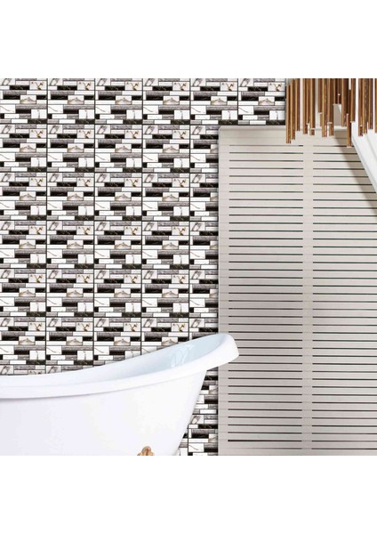 10 Adet Duvar Karosu Etiket Ev Banyo Mutfak Tuğla 3D Duvar Dekor Çıkartmaları Kiremit Sanatı Backsplash Duvar Dekorasyonu 30X30 cm (Yurt Dışından) fiyatları