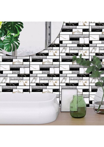 10 Adet Duvar Karosu Etiket Ev Banyo Mutfak Tuğla 3D Duvar Dekor Çıkartmaları Kiremit Sanatı Backsplash Duvar Dekorasyonu 30X30 cm (Yurt Dışından) indirimleri