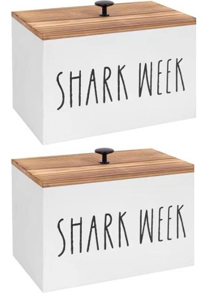 2 Adet Banyo Tampon Tutucu Ahşap Banyo Saklama Kutusu Kapaklı Ahşap Taşınabilir Bölme Düzenleyici Kadın Düzenleyici (Yurt Dışından)