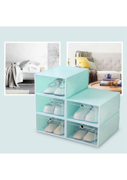 Parça Şeker Renkli Ayakkabı Kutusu, Şeffaf Plastik Ayakkabı Saklama Kutusu, Ayakkabı Dolabı Saklama Çekmecesi Dikdörtgen Pembe (Yurt Dışından) modelleri