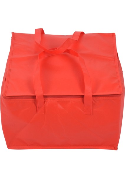 Katlanabilir Büyük Soğutucu Çanta Taşınabilir Gıda Kek Yalıtımlı Çanta Alüminyum Folyo Termal Kutu Su Geçirmez Buz Paketi Öğle Yemeği Kutusu Teslimat Çantası Kırmızı (Yurt Dışından)