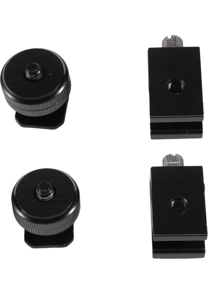 4'lü Paket Kamera Kombo Paketi Sıcak Yuva Montaj Adaptörü Soğuk Yuva Montaj Adaptörü 1/4 Inç Sıcak Yuva Flaş Yuva Montajı Dslr Kamera Nikon Canon Flaş Yuva Montajı (Yurt Dışından)