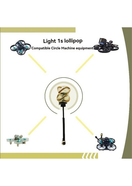 Fpv 5.8g Anten Işığı 1s Dairesel Polarizasyon Lolipop Rhcp Ipex Anten Acrobee Mobula7 1s Tinywhoop Drone 52MM (Yurt Dışından) indirimleri