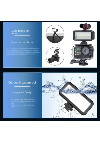 Su Geçirmez Dalış Işığı Sualtı Lambası Gopro Cep Telefonu Aksiyon Kamerası Için Fotoğrafçılık Aydınlatması (Yurt Dışından) fiyatları