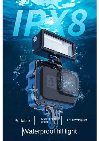 Su Geçirmez Dalış Işığı Sualtı Lambası Gopro Cep Telefonu Aksiyon Kamerası Için Fotoğrafçılık Aydınlatması (Yurt Dışından) indirimleri
