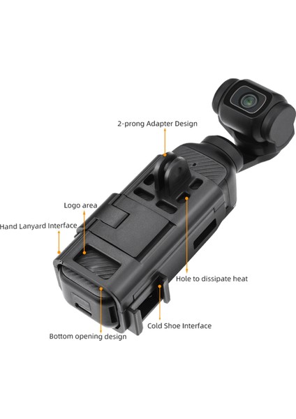 Flymile Manyetik Taban Braketi Aksiyon Kamera Tutucu Dji Osmo Pocket 3 Çok Işlevli Kamera Aksesuarları Basit Set (Yurt Dışından)