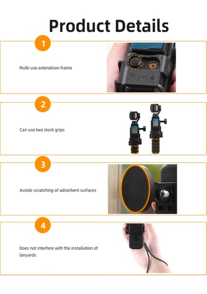 Flymile Manyetik Taban Braketi Aksiyon Kamera Tutucu Dji Osmo Pocket 3 Çok Işlevli Kamera Aksesuarları Basit Set (Yurt Dışından) fırsatları