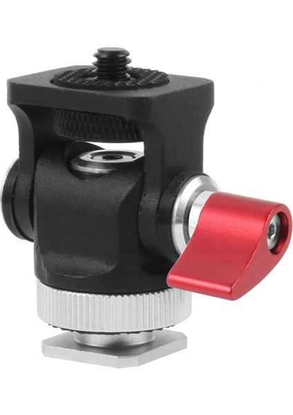 Mini Monitör Montajı Tripod Başlığı Soğuk Ayakkabı Adaptörü Alüminyum Alaşım 1/4 Inç Vida Flaş Mikrofon LED Dolgu Işığı Lambası (Yurt Dışından)