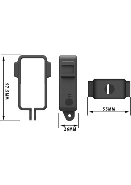 Djı Action 2 Koruyucu Çerçeve Kılıfı Kamera Muhafaza Kılıfı Sıcak Ayakkabı Tabanı ile Actıon 2 Düşmeye Karşı Toz Koruma Kılıfı (Yurt Dışından) indirimleri