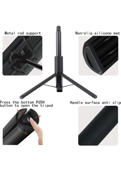 INSTA360 One X2 X3 Rs Için 48 Inç Genişletilebilir Selfie Çubuğu Tripod Gopro Hero 12 11 10 9 8 7 6 5 Max Djı Action 4 3 2 (Yurt Dışından) modelleri