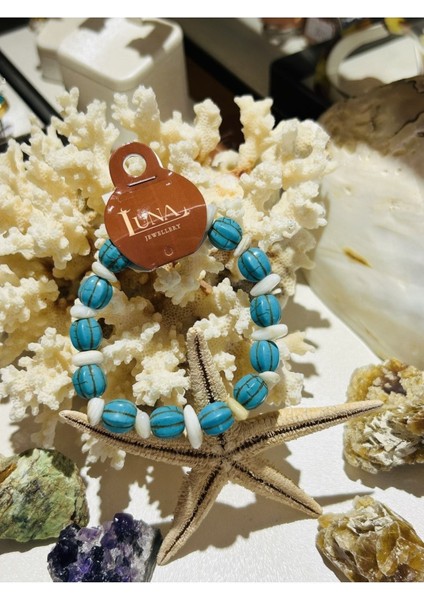 Mavi Taşlı Şık Bileklik, Zarif ve Doğal Tasarım, Rahat Kullanım modelleri