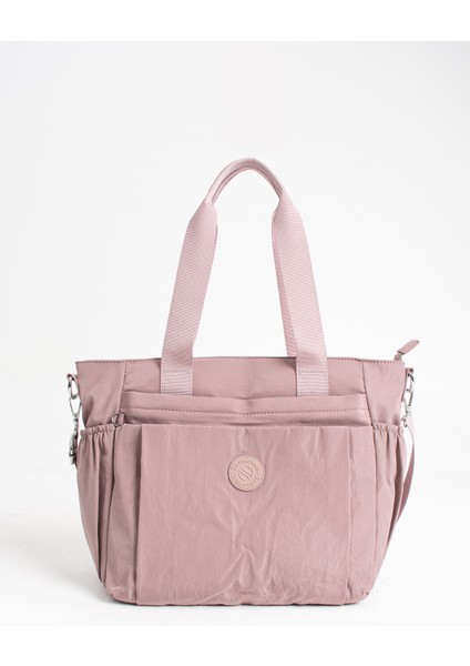 Kadın Büyük Boy 4 Bölmeli Suya Dayanıklı Paraşüt Kumaş Çapraz ve Omuz Askılı Çanta