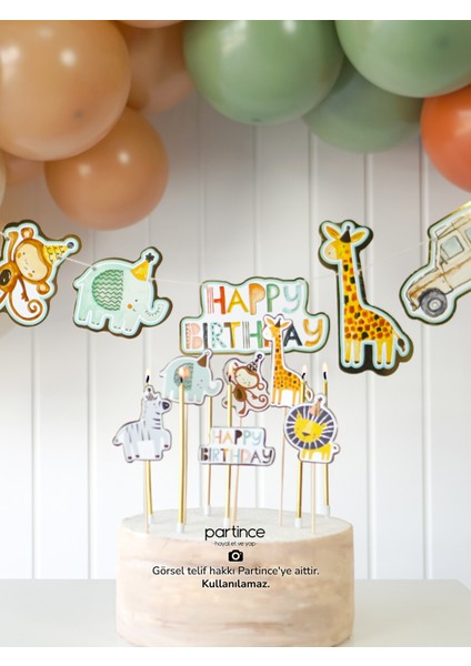Safari Konseptli Doğum Günü Balon Zincir Seti Safari Tema Balon Zinciri fırsatları