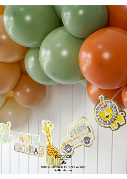Safari Konseptli Doğum Günü Balon Zincir Seti Safari Tema Balon Zinciri indirimleri