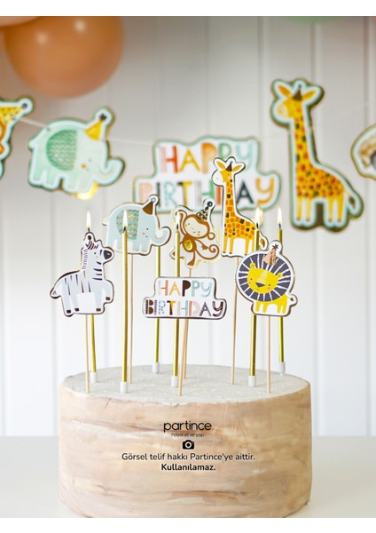Safari Konseptli Doğum Günü Balon Zincir Seti Safari Tema Balon Zinciri