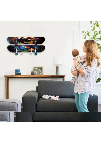 1 Çift Kaykay Rafı Kaykay Güvertesi Duvara Monte Kaykay Rafı Güçlü Akrilik Kayak Tahtası Kaykay Güvertesi Kaykay (Yurt Dışından) fırsatları